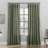 Archaeo Washed Cotton Twist Tab Curtain, 52" x 63", Moss