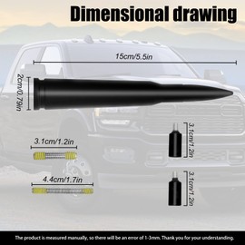 Car Antenna Compatible with Ford F150 F250 F350 Super Duty Ford Mustang Raptor Truck for Enhanced Signal Stability and Waterproof Replacement Onboard Antenna (Matte Black)