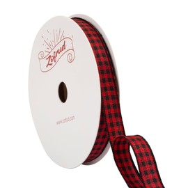 Zofrud Black & White Gingham Ribbon Checkered Plaid Ribbon - 3/8 Inch x 10 Yards - Ideal for Gift Wrapping, Baking Crafts, and Party Decorations