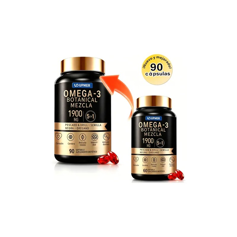 Omega 3 1900mg Krill Nigella Astaxantina 90 Capsulas