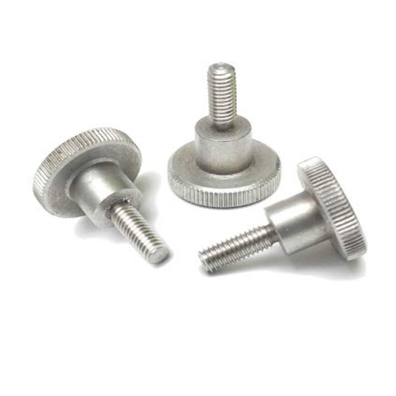 Knurled Bolt Screw Thumb Type Stainless Steel Hand Grip Knob