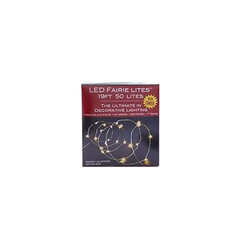 Kurt Adler Battery-Operated 50-Light Warm White LED Fairie Lights