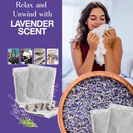 Lavender Sachet for Dryer, Closet & Drawer Fragrance, Freshens Laundry, Naturally Scented Sachets for Shoes, Gym Bags, Cars & Sweater Storage w/Premium Extra Flowers, Grown in USA (6 Pack)