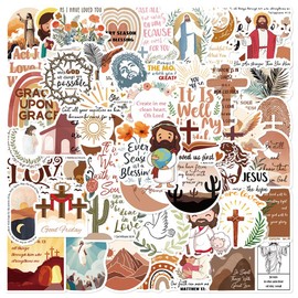 Bible Stickers, Inspirational Boho Christian Stickers, Vinyl Waterproof Boho Aesthetic Bible Stickers (8)