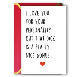 Dirty Valentines Day Cards Gifts for Men Women, Special Anniversary Birthday Card for Boyfriend Girlfriend, Romantic Men's Valentine's Cards Gifts for Husband Wife, Birthday Card Gifts for Him Her…