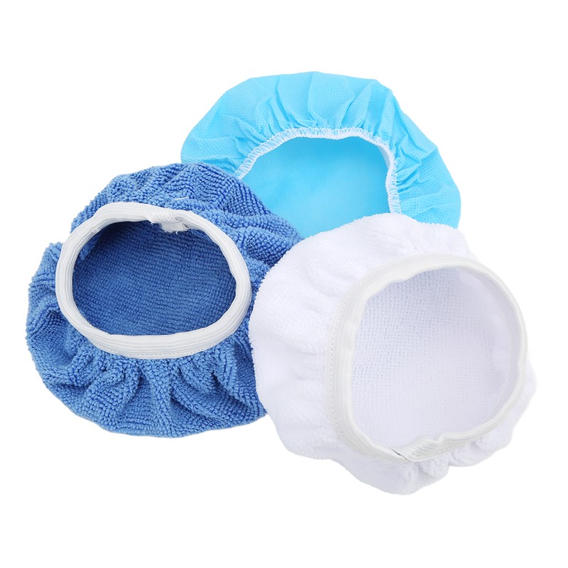 24 Packs Polishing Bonnet 6in/150mm Microfiber Nonwoven Cotton Buffing Pads