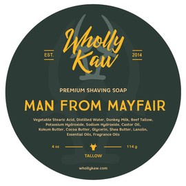 Wholly Kaw Donkey Milk Shaving Soap, Man from Mayfair