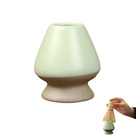 Ceramic Matcha Whisk Holder for Bamboo Chasen, Light Green Tea Whisk Stand to Preserve Shape and Dry, Matcha Accessories