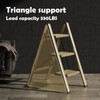 HillhutApex 3 Step Stool, Aluminum Foldable Step Ladder, Lightweight Stable