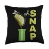 Oh Snap Funny Venus Flytrap Carnivorous Plant Tee Throw Pillow