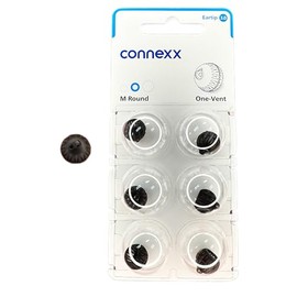 Generic Connexx Eartip 3.0 Small Round One-Vent (Medium Round One-Vent), Smokey Grey