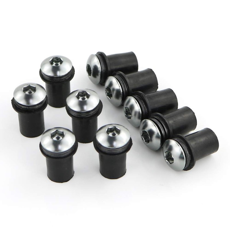 Xitomer 10 Sets M5x16 Alloy Motorcycle Windscreen Bolts Wellnut Bolt