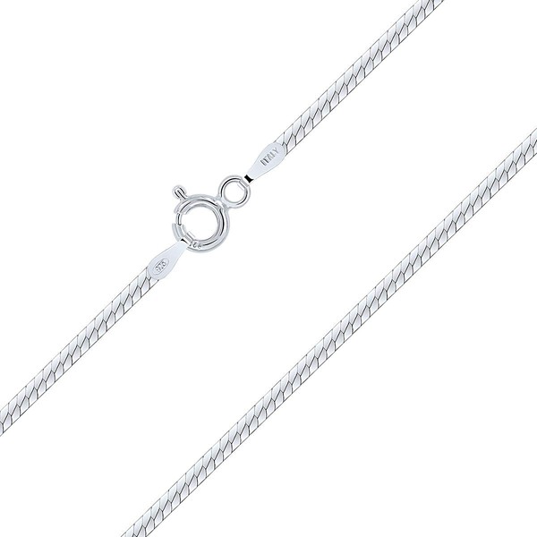 PLANETYS - Herringbone Chain 925 Sterling Silver Rhodium-Plated Chain 1.60