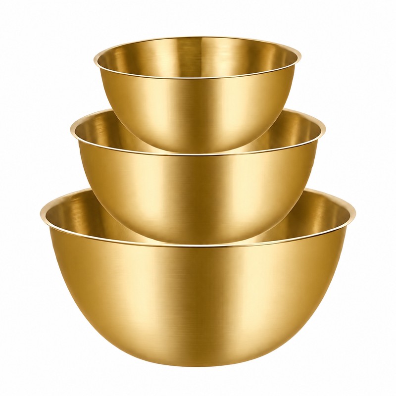 Stainless Steel Mixing Bowls Set for Kitchen Prep – 3-Piece