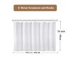 EMLTHORY White Short Bathroom Window Curtain 36x24 inches,Small Narrow Short