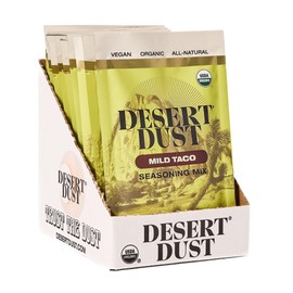 Desert Dust Mild Taco Seasoning | Organic, Gluten-Free, Vegan, Non-GMO | All-Natural Blend for Tacos, Potatoes, and More (12 Pack, Mild Taco)