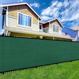 Shade&Beyond 8'x16' Dark Green Privacy Screen 90% Visibility Blockage Fence Sreen 170 GSM Fencing Mesh Fence Panel for Wall Garden Yard Backyard Indoor Outdoor Home Decoration,A517