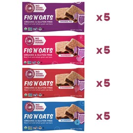 Made in Nature Fig ‘N’ Oat Bars, 1.4 Ounce 5 Count (4 Pack) – Original Fig, Blueberry, Raspberry, and Strawberry