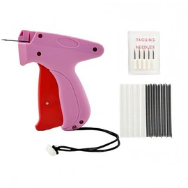 STARALUMZQ Stitchy Quick Clothing Stitch Gun, Micro Repair Needle Gun, Quick Clothing Fixer, Mini Stitch Gun,Tagging Gun, Includes 6 Needles, 1000 Black Fasteners & 1000 White Fasteners (Rose Red)