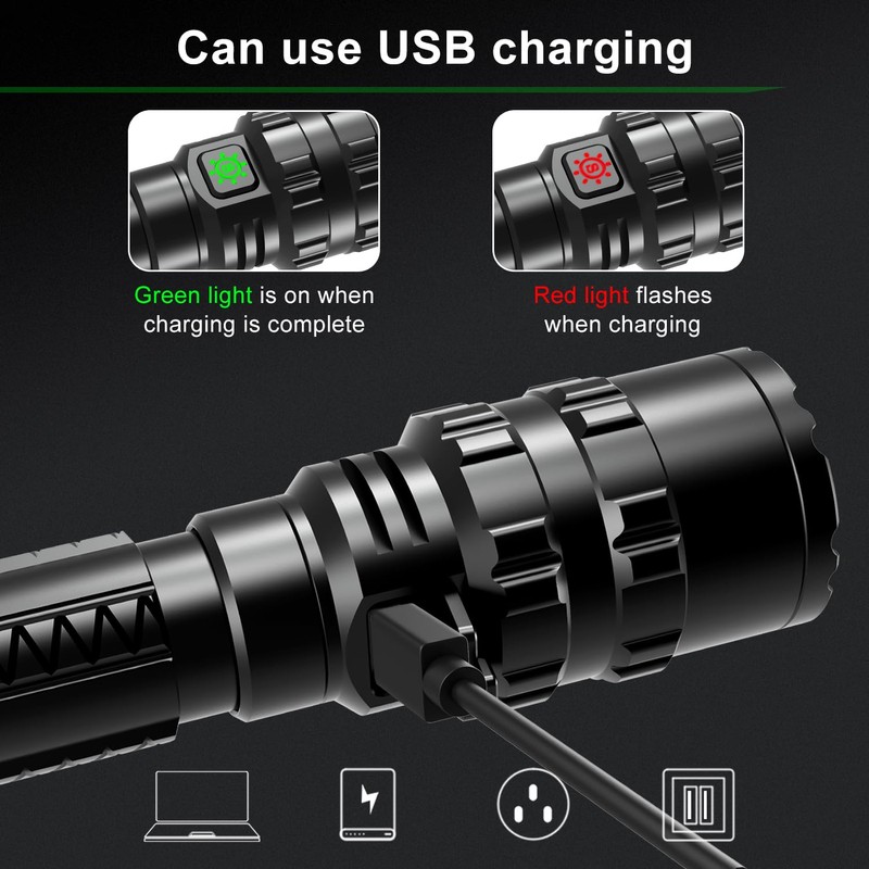 APLOS F01 LED Flashlights Rechargeable - 1200 Lumens Bright Flashlight,