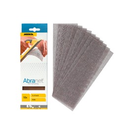 Mirka Abranet Net Sheets 3 x 9 inch/Grit 240 / Mesh Sandpaper Sanding Sheet Hook and Loop / 10 pcs / 9A-175-240RP