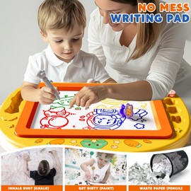 Large Magnetic Drawing Board 13 × 17 in Doodle Board Toddler Toys for Girls Boys 3 4 5 6 7 Year Old Kids, Preschool Educational Travel Toys Gifts Etch A Colorful Sketch Magnet Erasable Writing Pad