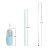 Unbranded Reusable Silicone Straw With Travel Case and Cleaning Brush.