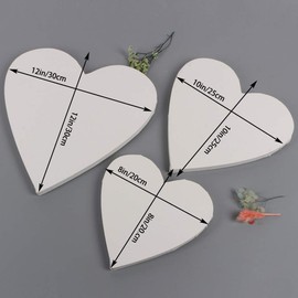 HOTOOLME Set of 6 Canvas for Painting, Heart-Shaped Stretcher Frame Set Made of 100% Cotton, Acid-Free, Acrylic Canvas, Heart Artist Canvas, Heart-Shaped Stretcher Frame for Acrylic and Oil Painting,