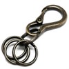 BRASS STORE Carabiner Keychain with Antique Double Ring (Bronze Small)