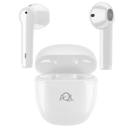 AQL Escape - Kapselförmige Bluetooth-Kopfhörer mit Environment Noise Cancelling Technologie mit Ladehülle - 5 Stunden Playtime - Weiß