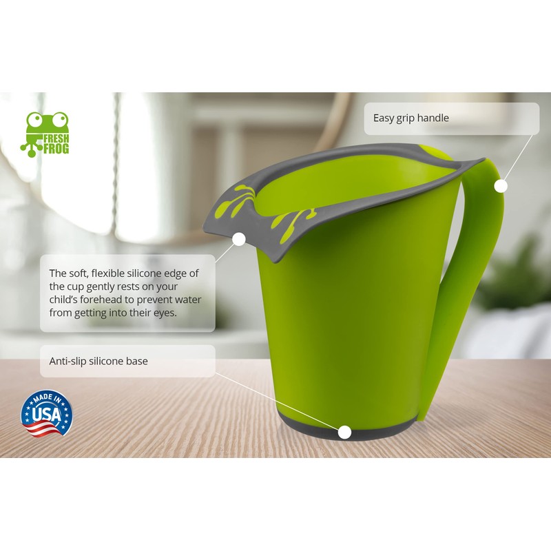 FRESH FROG - Plastic Bath Cup (800ml, 27 fl Ounce)