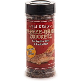 Fluker's Freeze Dried Crickets, Ideal for Reptiles, Birds, and Fish, Packed with Protein and Essential Nutrients, 1.2 oz