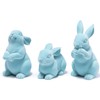 Hodao Set of 2 Flocked Easter Bunny Figurines – 5.5-Inch