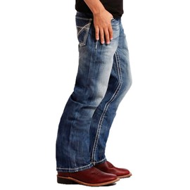 Rock & Roll Denim - Boy's Regular Fit BB Gun Bootcut Western Jeans - Medium Vintage Wash, Size 18