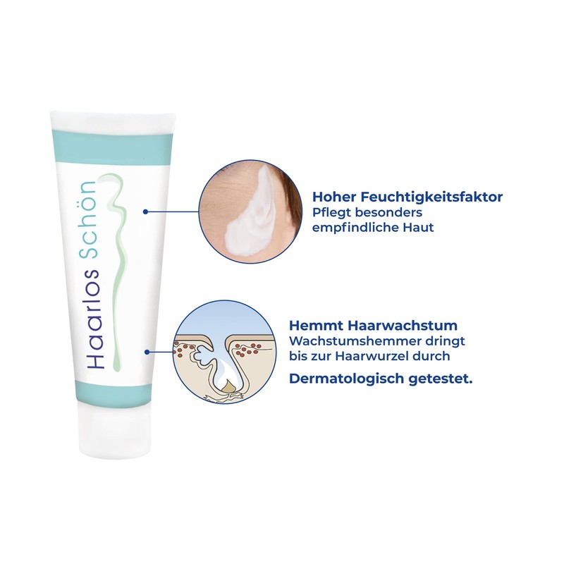 Maximex Haarlos schön Enthaarungscreme 30 ml, hemmt den Haarwuchs, beruhigt