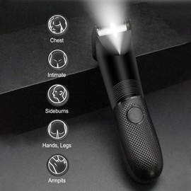 Afeitadora Eléctrica para el Vello Corporal, Afeitadora Profesional para Hombres, Afeitadora, Afeitadora Y Afeitadora para Hombres para la Ingle, Axila, Pecho, área íntima, Vello