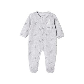 Vertbaudet Baby Velvet Romper Oeko-Tex, grey mixed