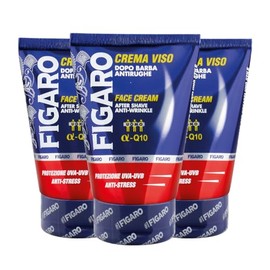 Figaro Anti-Falten-Gesichtscreme mit UVA-UVB-Schutz, revitalisierende Wirkung, Anti-Stress und pflegend - 3 x 100 ml