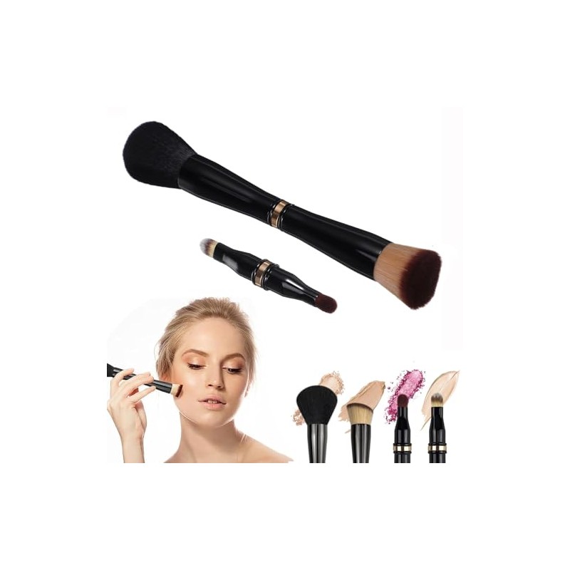 Cepillo De Maquillaje De Doble Cara 4 En 1 Cepillo