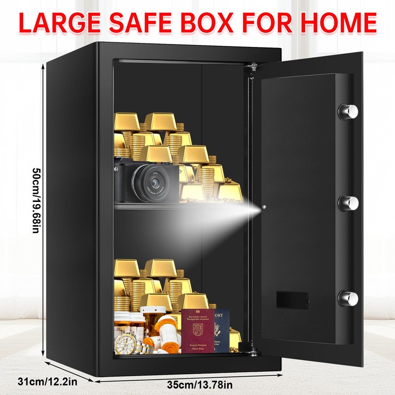 3.4 Cuft Large Safes for Home Use Fire and Water