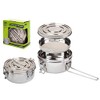 Stainless Steel Pot with Lid and Plate Ideal for Camping