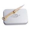 ILEAF Brass Daily Mini Pocket Folding Utility Knife with 10