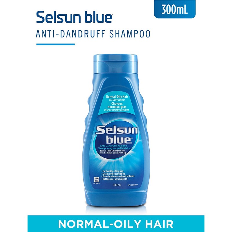 Selsun Blue Normal-Oily Hair Anti-Dandruff Shampoo, 300 mL, Helps Control