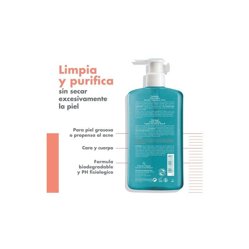 Avène Cleanance, Gel Limpiador para Piel Grasa, 400ml