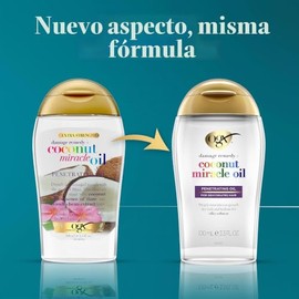 OGX Remedio Extra Fuerte Contra Daños + Aceite Milagroso de Coco Tratamiento de Aceite Penetrante para el Cabello, Aceite Antiencrespamiento Extra Hid