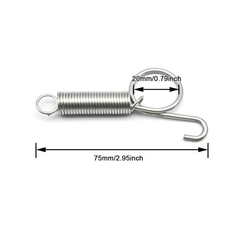 4 Pack Cage Door Spring Latch Hook Metal Finger Spring