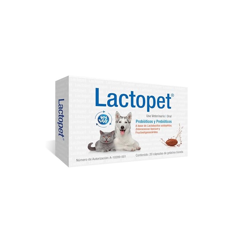 20 Cpsulas Probiticos y Prebiticos para Perros y Gatos Suplemento