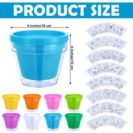 Meanplan 28 Pcs Easter Flower Pots Crafts Kit 16 Religious Easter DIY Crafts for Kids 12 Colorful Markers Christian Sunday School Crafts for Easter Spring Party Favor Classroom Activities