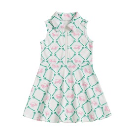 Toddler Baby Girl Golf Dress Outfit Golf Cart Sleeveless Zipper A Line Girls Tank Polo Dresses Summer Clothes (US, Age, 8 Years, 9 Years, White)