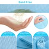 200x150cm Beach Sand-Free Folding Mats,with Handle Beach-Proof Sand Blanket Includes